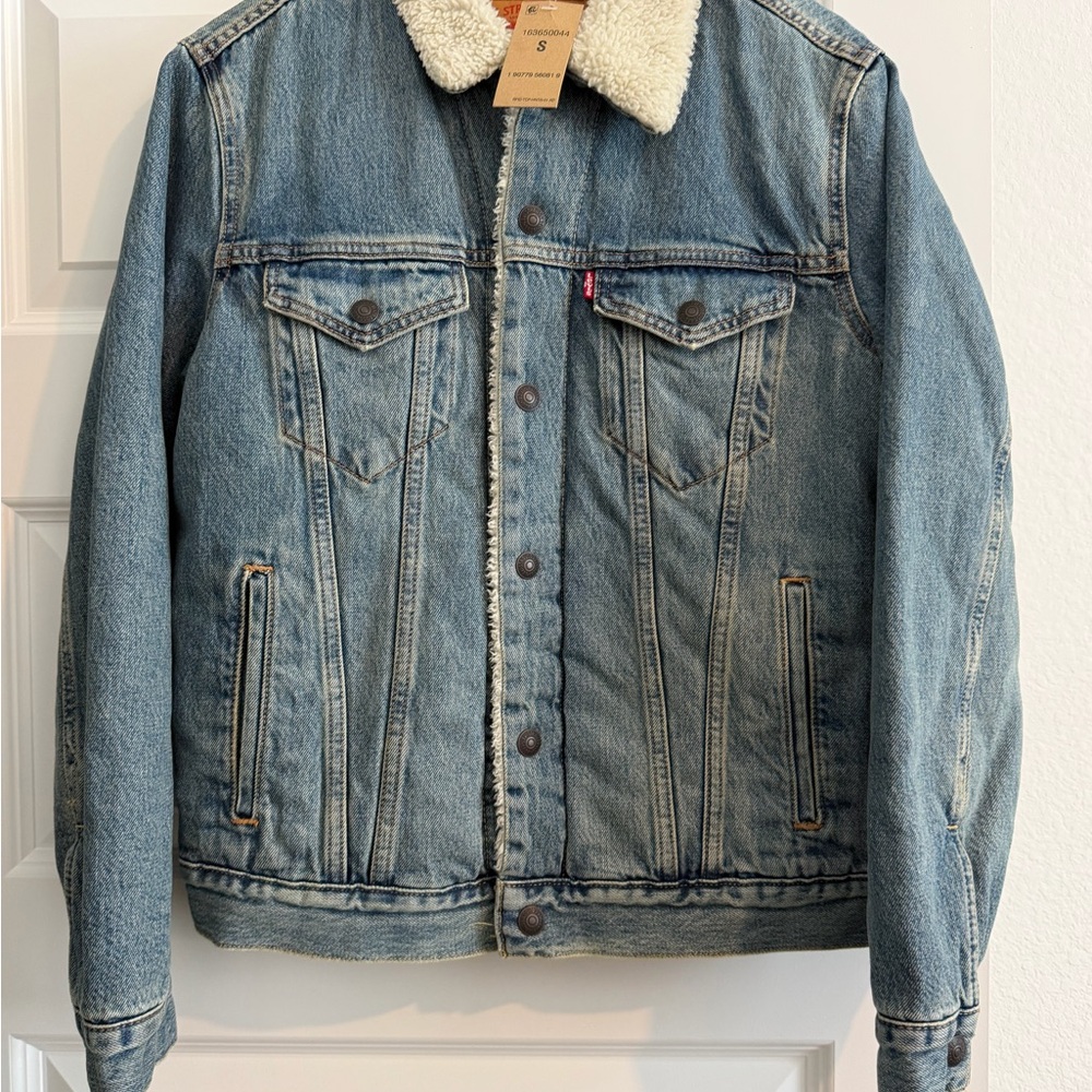 Levi's Blue Denim Jacket with Sherpa Lining